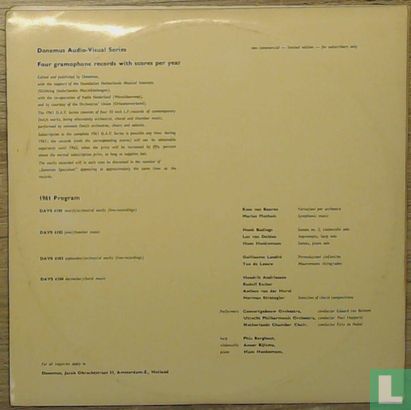 Donemus Audio-Visual Series 1961 no. 2 - Afbeelding 2