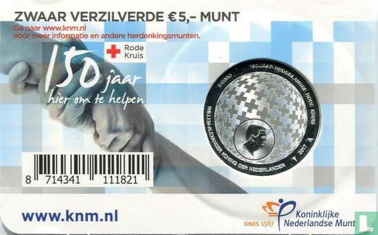 Netherlands 5 euro 2017 (coincard - UNC) "150th anniversary of the Dutch Red Cross" - Image 2