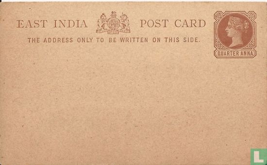 La Reine Victoria - carte postale de l'Inde orientale