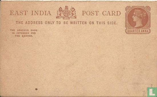 Queen Victoria - East India postcard