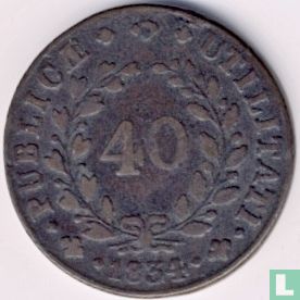 Portugal 40 réis 1834 - Image 1