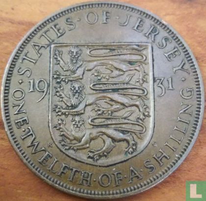 Jersey 1/12 shilling 1931 - Image 1