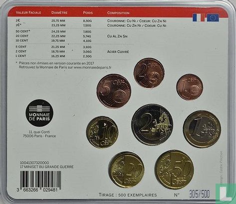 France mint set 2017 "Centenary of the first World War - modern war" - Image 2