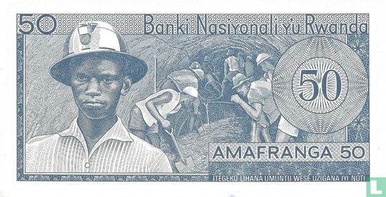 Rwanda 50 Francs 1966 - Afbeelding 2