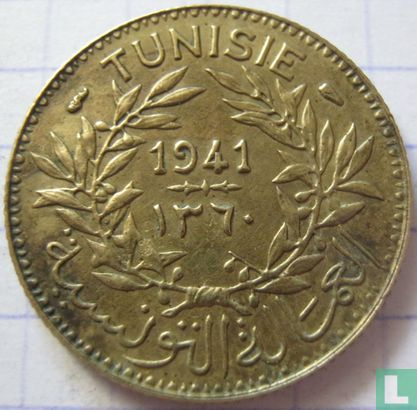 Tunesië 1 franc 1941 (AH1360) - Afbeelding 1