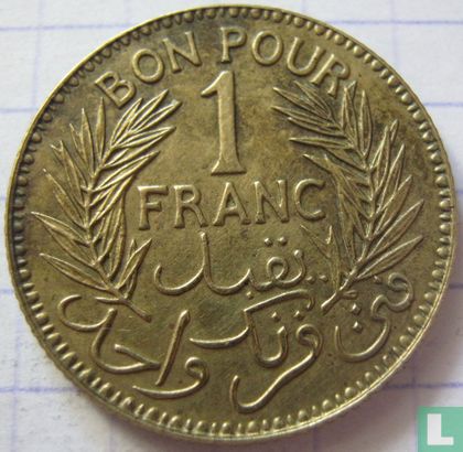 Tunesië 1 franc 1941 (AH1360) - Afbeelding 2