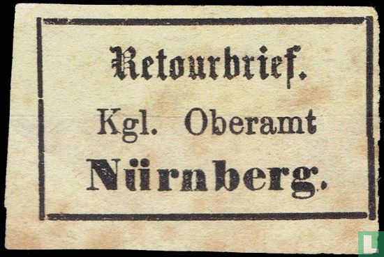 Return letter Kgl.Oberamnt Nurnberg