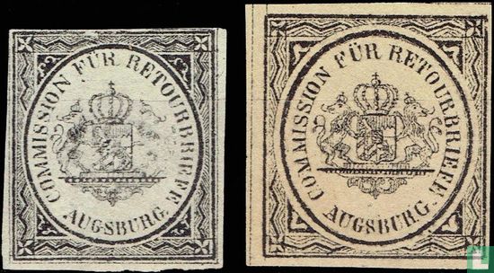 Return stamp Augsburg - Coat of arms - Image 2
