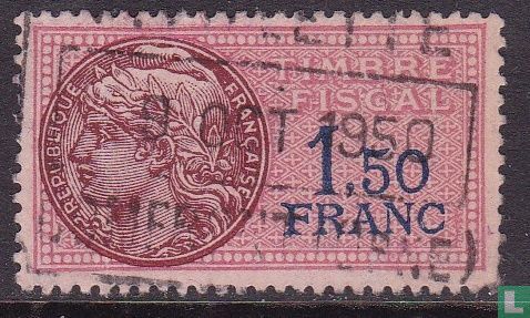 France timbre fiscal - Daussy 1936 (1,50F)  