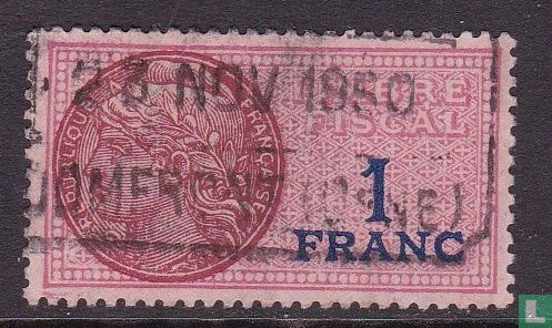France timbre fiscal - Daussy 1936 (1,00F)