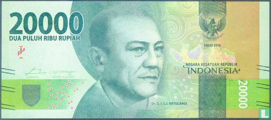 Indonesië 20.000 Rupiah 2017 - Afbeelding 1