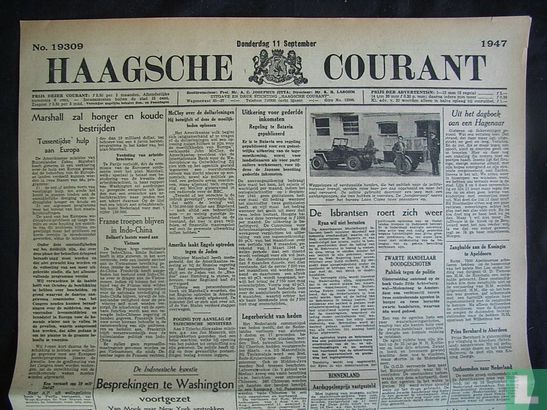 Haagsche Courant 19309 - Afbeelding 1