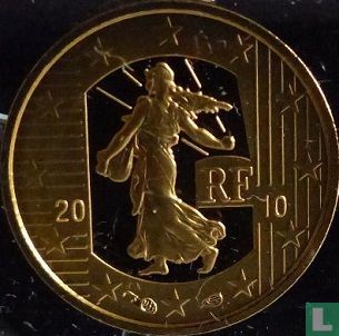 Frankrijk 5 euro 2010 (PROOF) "50th Anniversary of the New Franc" - Afbeelding 1