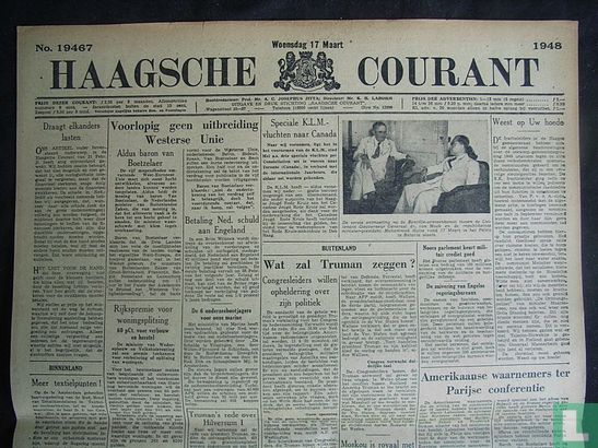 Haagsche Courant 19467 - Image 1