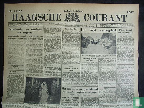 Haagsche Courant 19135 - Afbeelding 1