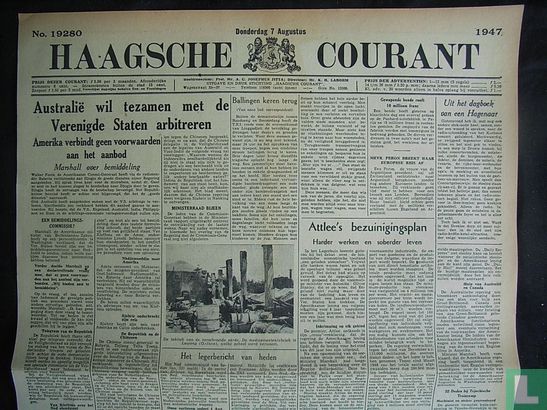 Haagsche Courant 19280 - Image 1