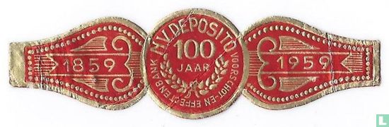 100 Jaar  N.V. Deposito Voorschot- en Effectenbank - 1859 - 1959  - Afbeelding 1