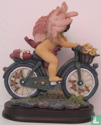 Pink angel on bicycle - Image 2