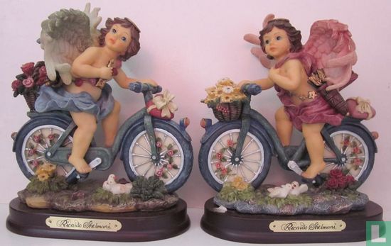 Pink angel on bicycle - Image 3