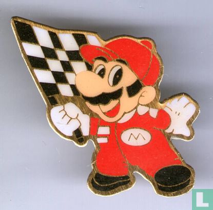 Mario met race vlag