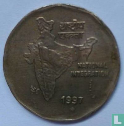 Inde 2 rupees 1997 (Hyderabad) - Image 1