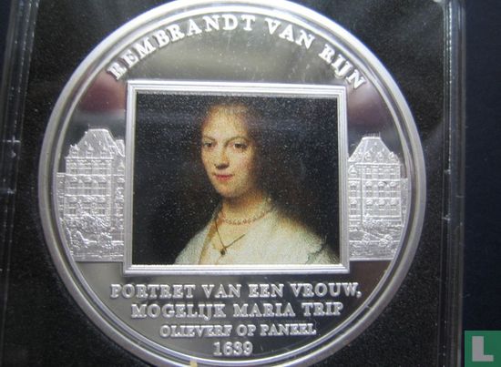 Rijksmuseum Rembrandt portret van een vrouw - Afbeelding 1
