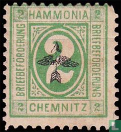 Briefbezorging Hammonia - Ziffer, mit Aufdruck eines Pfeiles