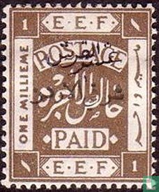 Palestine with overprint