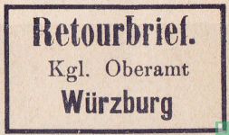 Return stamp Würzburg
