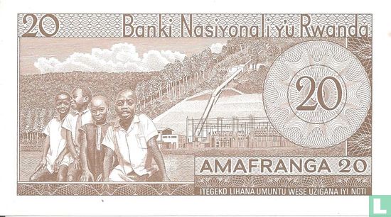 Rwanda 20 Francs 1966 - Image 2