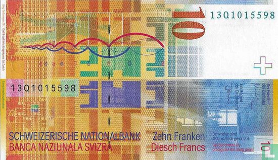 Suisse 10 Francs 2013 - évolution P67F (1) - Image 2