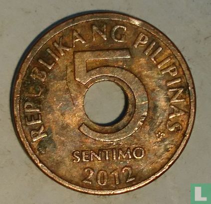 Filipijnen 5 sentimos 2012 - Afbeelding 1