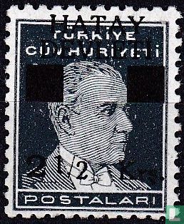 President Atatürk with overprint