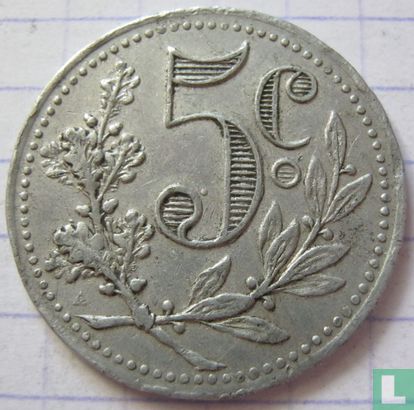 Algérie 5 centimes 1916 - Image 2