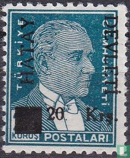 President Ataturk with overprint