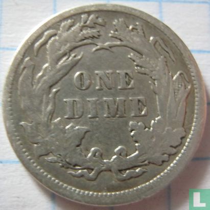 États-Unis 1 dime 1886 (sans lettre) - Image 2