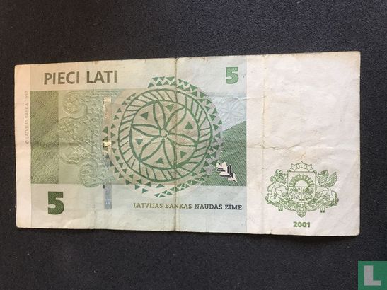 Latvia 5 Lati 1992  - Image 1