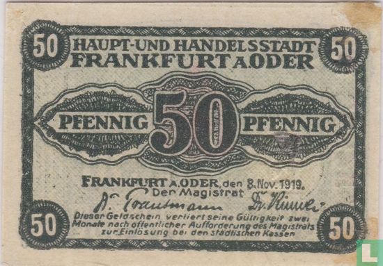 Frankfurt am Oder 50 pfennig 1919 - Afbeelding 1