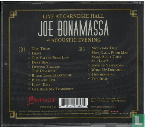 Live at Carnegie Hall an acoustic evening - Image 2