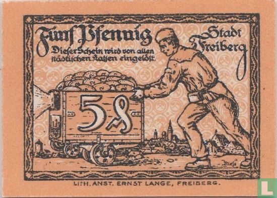 Freiberg, City - 5 Pfennig 1921 - Image 2