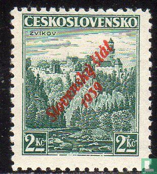 Postage stamps with overprint 
