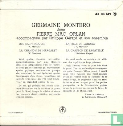 Germaine Montero chante Pierre Mac Orlan - Afbeelding 2