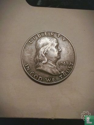 Ben Franklin half dollar 1948 - Image 1