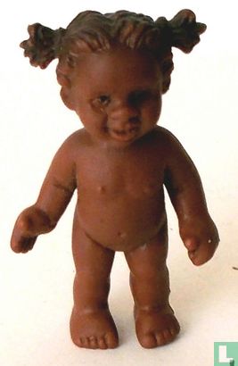 Baby standing / dark-skinned