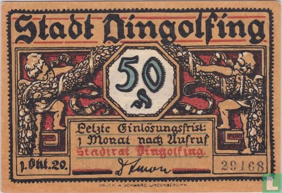 Dingolfing 50 pfennig 1920 - Afbeelding 1