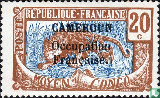 Leopard, with overprint 