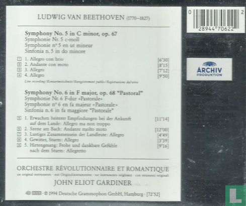 Beethoven - Symphonies nos. 5 & 6 Pastoral - Image 2