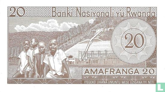 Rwanda 20 Francs 1969 - Afbeelding 2