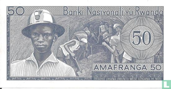 Rwanda 50 Francs 1974 - Image 2