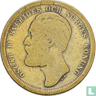 Suède 1 Krona 1879 - Image 2